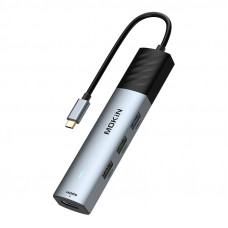 Mokin HUB 5in1 MOKiN USB-C PD 3.0 100W (silver)