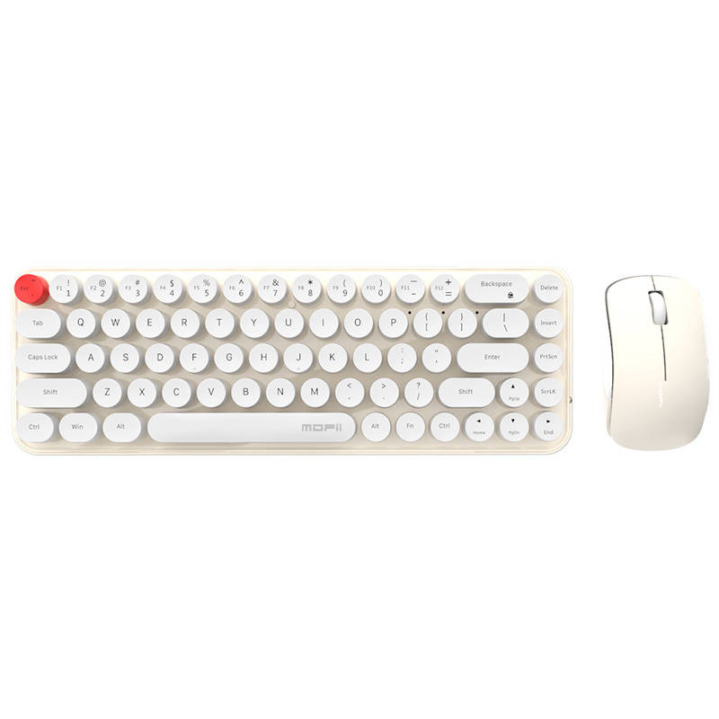 Mofii Wireless keyboard + mouse set MOFII Bean 2.4G (White-Beige)