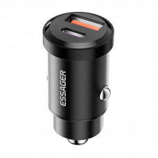 Essager Car Charger USB-A+USB-C 30W Essager (black)