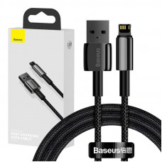 Baseus Tungsten Gold kabelis USB uz iP 2.4A 1m (melns)