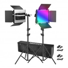 Fotogrāfēšanas lampas,dažādas krāsas Neewer 660 PRO RGB LED, divas lampas 50W 3200-5600K