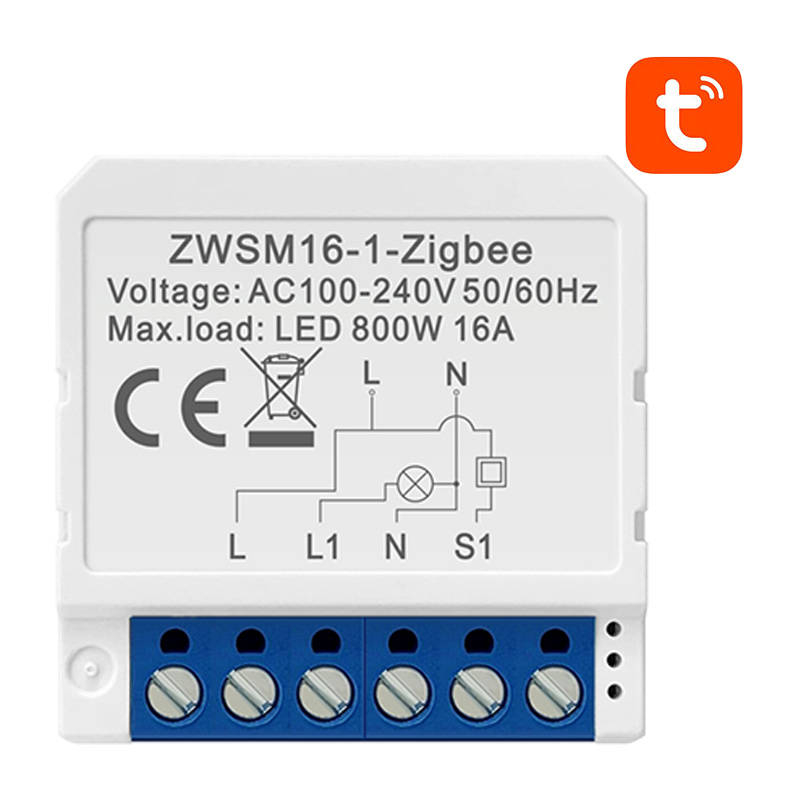 Avatto viedslēdža modulis ZigBee Avatto ZWSM16-W1 TUYA