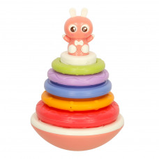 ROLY-POLY TOY SENSORY STACKING TOWER BIBI-INN PINK