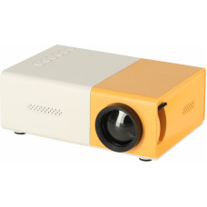 Mini projektors portatīvais projektors bērniem LED TFT LCD 1920x1080 24-60" USB HDMI 12V dzeltenbalts