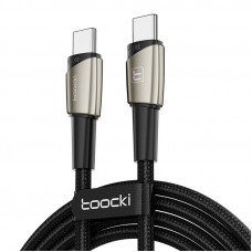 Toocki kabelis no USB-C uz USB-C Toocki TXCTT14- LG01-W2, 2m, 140W (pērļu niķelis)