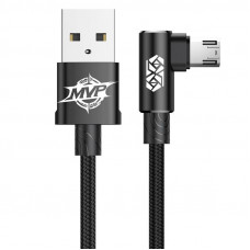 Baseus MVP leņķa kabelis no USB uz mikro USB 2A 1m - melns