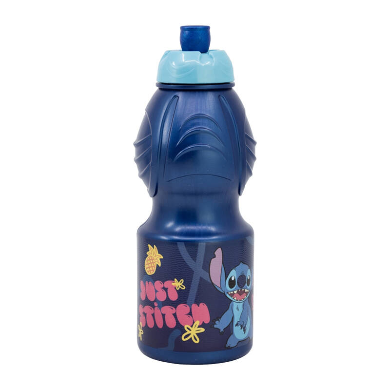 Sporta pudele bērniem STOR 75032 400 ml Stitch Palms (zila)