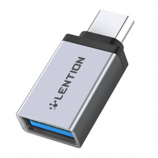 USB-C uz USB 3.0 adapteris Lention (sudrabs)