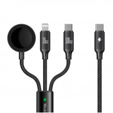 USB-C 3in1 kabelis Mcdodo CA-4940 USB-C, ātrās uzlādes, Apple Watch