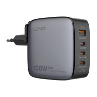 Q408 100 W USB-A + 3x USB-C tīkla lādētājs (melns)