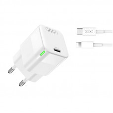 XO Wall charger XO CE06, 30W, USB-C, with cable Lightning