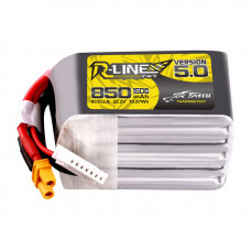 Tattu R-Line versija 5.0 850mAh 22.2V 6S1P 150C Lipo XT30U-F