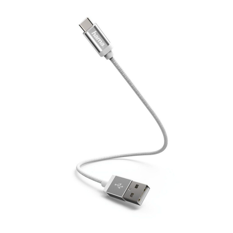 Hama 00178284 uzlādes/datu kabelis, USB Type-C 0,2 m balts