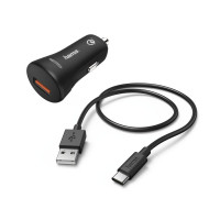 Hama 00183231 automašīnas lādētājs, USB Type-C QC 3.0 3A, melns