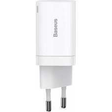 Baseus Super Si Pro Quick Charger USB + USB-C 30W (white)