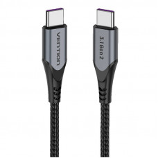 Vention USB-C to USB-C 100W Vention TAHHD 5A 0.5m USB 3.1 Gen2 4K cable (gray)