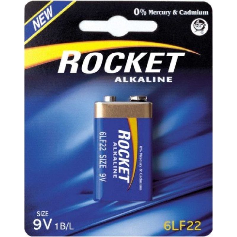 Rocket 6LR22-1BB (9V) Blistera iepakojumā 1gb