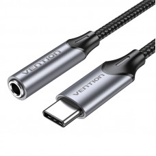 BGMHA USB-C uz līdz 3,5 mm ligzdai 0,1 M adapteris (pelēks)