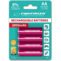 Esperanza EZA104R PRECHARGED HR6 2000MAH ALWAYS READY BLISTERA IEPAKOJUMĀ 4GB.