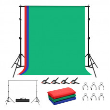 Fotostudijas fona atbalsts Puluz 2x2m + Backdrops 3 gab PKT5204