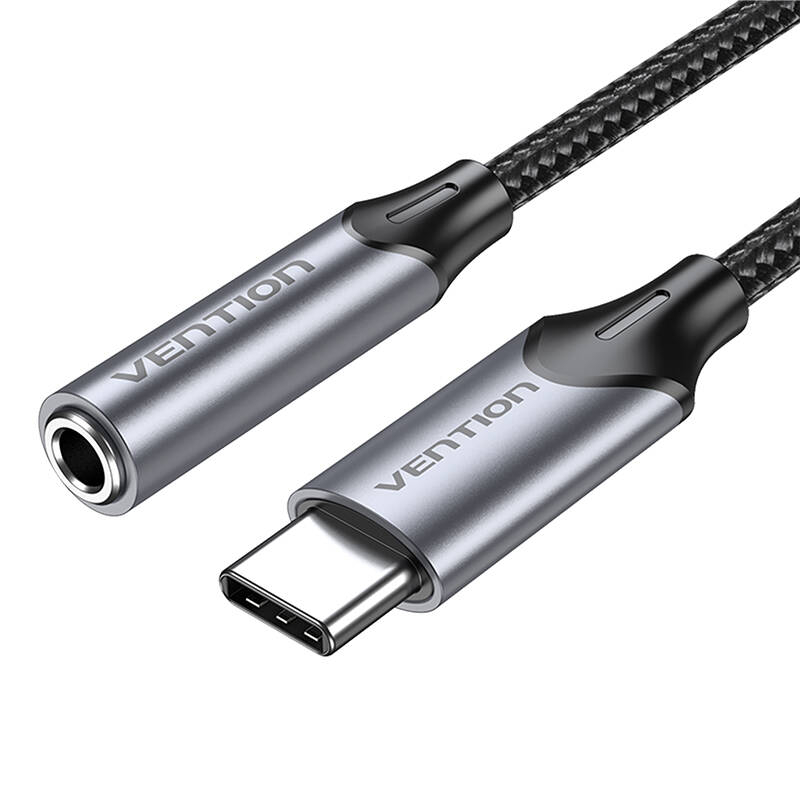 Vention Adapter Vention BGMHF USB-C M do 3.5mm Jack 1M (szary)