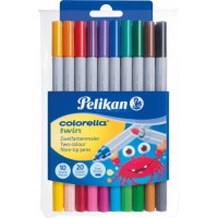 Pelikan Flomasteri Colorella Twin 10gb. 20 krāsas 1-2mm (949511)