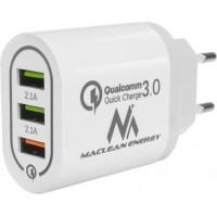 Maclean Energy MCE479W 3xUSB lādētājs QC 3.0