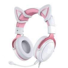 Onikuma X10 White/Pink/Cat Ears Gaming Headphones