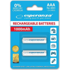 Esperanza EZA101W PRECHARGED HR03 1000MAH ALWAYS READY BLISTERA IEPAKOJUMĀ 2GB.