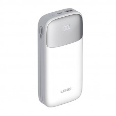 Powerbank LDNIO PQ20 22.5W 20000mAh USB-C, zibens (balts)