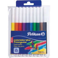 Pelikan Flomasteri Colorella Star trīskantīgi 10 krāsas 0.8 mm (985663)