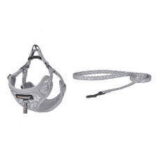 Dogness Cat set Dogness harness and leash (Light Grey)