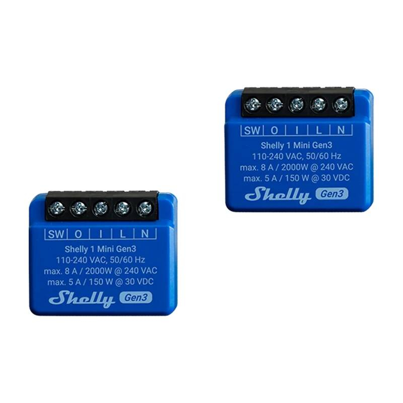 Shelly Set of 2 Shelly 1 Mini Gen3 Controllers