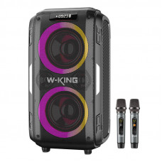 W-King Wireless Bluetooth Speaker W-KING T9 Pro 120W + 2 microphones (black)