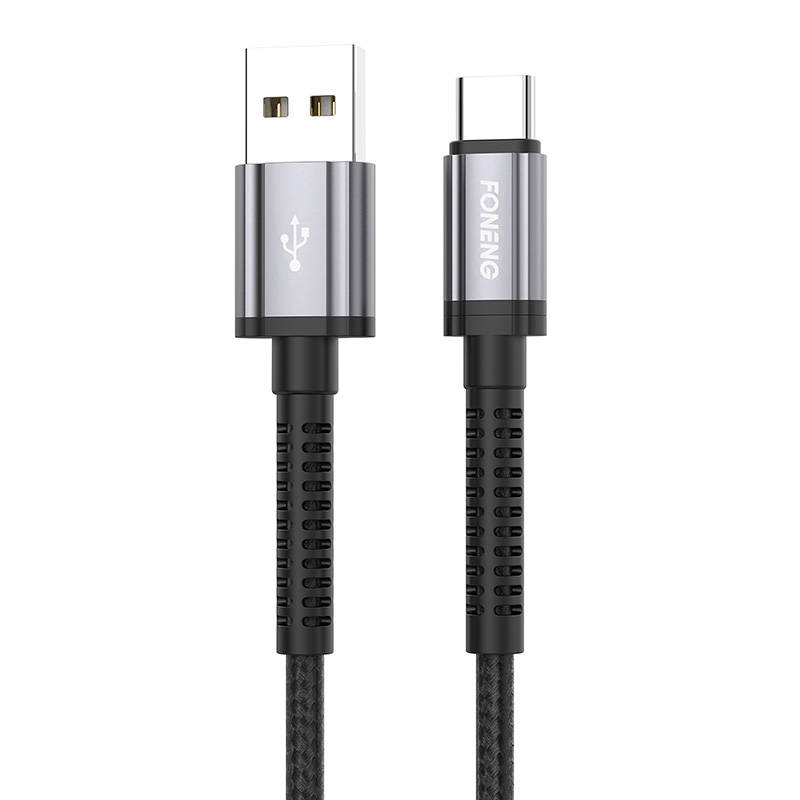 X83 USB–USB-C kabelis, 2,1 A, 1 m (melns)