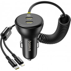 Baseus 60W Baseus USB-C car charger + Lightning cable (Black)