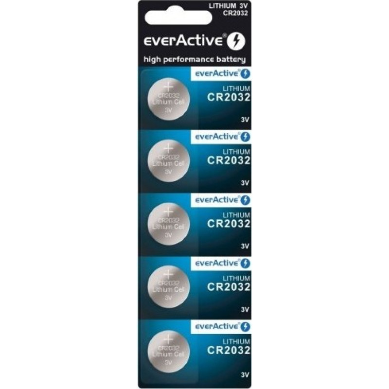 EVERACTIVE CR2032-5BB BLISTERA IEPAKOJUMĀ 5GB.