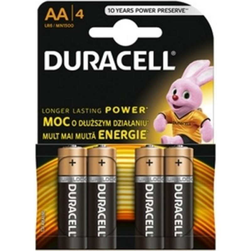 Duracell MN 1500 Basic AA (LR6) Blistera iepakojumā 4gb.