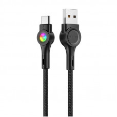 Vipfan USB to USB-C cable VFAN Colorful X08, 3A, 1.2m (black)