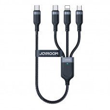 Kabelis Multi-Use Series 3w1 Joyroom USB-A — Lightning / USB-C / micro USB 1,2 m S-A18 (melns)