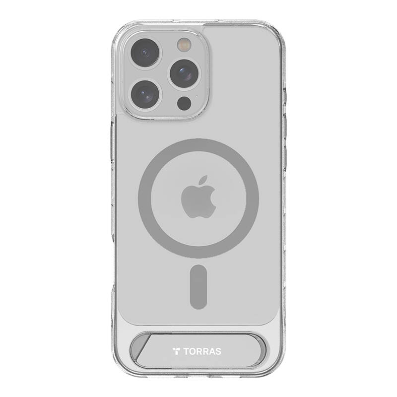 Torras Pstand Series Case for iPhone 16 Pro (Transparent)