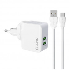 Ldnio Wall charger  LDNIO A2203 2USB + USB-C cable