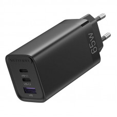 Vention FEDB0-EU 2xUSB-C 1xUSB-A 65W/30W/30W GaN network charger (black)